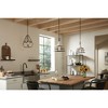 Progress Lighting Bastille Collection 1-Light Mini-Pendant, Steel, White Finish, Country Basket Shade - 3 of 4