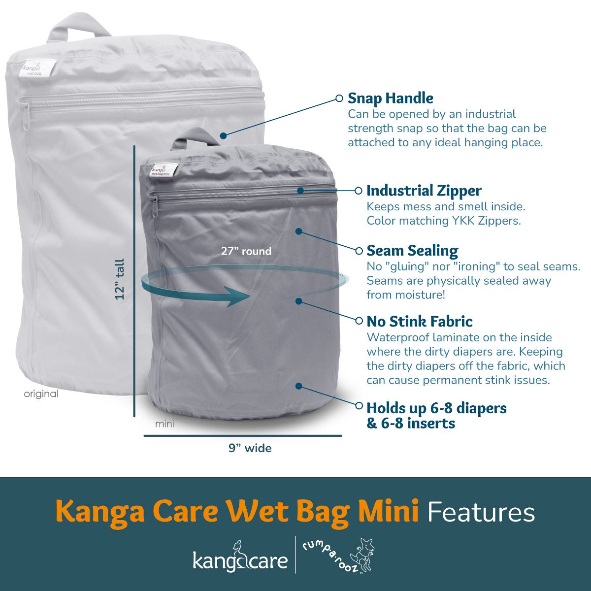 Kanga Care 3D Dimensional Seam Sealed Wet Bag Mini - thumbnail 5