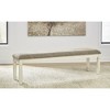 Signature Design by Ashley Casual Bolanburg 65" Dining Bench, Antique Cream/Brown - 2 of 3