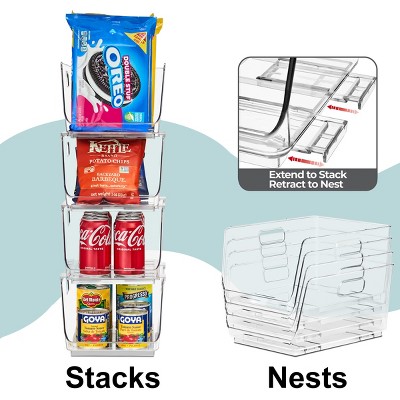 Sorbus 8 Pack Medium Stackable Open Front Storage Bins - For Pantry, Kitchen and Home Organization — фото 6
