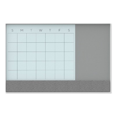 U Brands Dry Erase Combo Board 36 x 24 Month View White Surface & Frame 3197U00-01