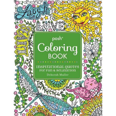 Inspirational Quotes Adult Coloring Book For Fun Relaxation Target