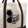 Oakland University Primary Logo Canvas Tote Bag With External Pocket, Reusable Shoulder Bag for Shopping, School, Beach - 2 of 4
