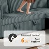 CLIHOME 58" Chenille Plush Sleeper Sofa Bed for 3-seat Sofa Pullout Sleeper Sofa Couches with 2 Pillows for Living Room, Corduroy - 4 of 4