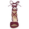 Allegra K Women's Open Toe Crisscross Block Heeled Lace Up Sandals - 2 of 4