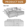 86.6-inch Double Chaise Lounge Sleeper Daybed 35D Full Foam Floor Plush Cloud Sofabed - Leovsnove - 3 of 4