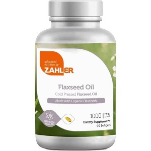 Zahler Organic Vegetarian Flaxseed Oil, Cold Pressed Flax Oil Softgel Supplement for Cardiovascular Support, Certified Kosher - (90 Count) - 1 of 4