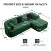 106" Teddy Fabric No Assembly 32D Boneless Sofa,Contrast color design,Fluffy Comfy Couch with L-Shaped Chaise,for Living Room,White - 3 of 4