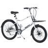 Aukfa 26 Inch Bike with Cargo Aluminum Frame Big Rear Wheel and Small Front Wheel 7 Speed Hybrid Comfort Bike - 2 of 4