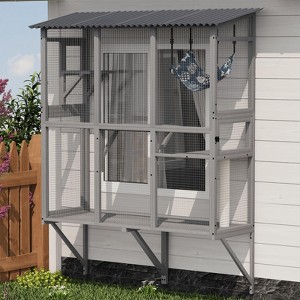 ORRD Large Walk-in Outdoor Catio, Multi-Cat Enclosure with Roof & 3 Doors, Window Cat House for Indoor/Outdoor, Patio & Balcony Use - 1 of 4