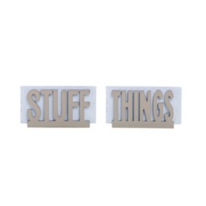 Transpac MDF Stuff/Things Organizer Set of 2 Spring Home Decorations - 1 of 1