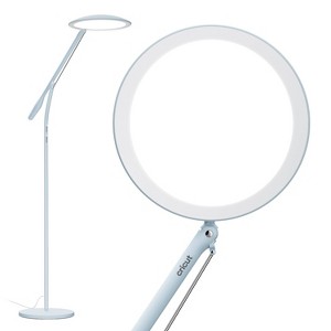 Cricut Bright 360 Ultimate LED Floor Lamp Mist (Includes LED Light Bulb): Adjustable Arm, Dimmable, Metal Dome Shade - 1 of 4