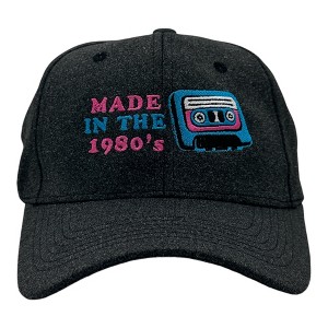 Vintage Made In The 1980s Hat Funny Sarcastic Retro Novelty Cap - Crazy Dog Black Standard - 1 of 4