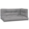 vidaXL Pallet Cushions 3 pcs Gray Fabric - 2 of 4