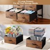 Gikpal 12 Drawer Dresser, Tall Fabric Dresser & Chest of Drawers for Bedroom, Cupboards & Cabinets with Wooden Top and Metal Frame, Organizer, Brown - 4 of 4