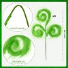 Aoibox 6 pcs 17 inch green furry Christmas tree topper picks with spiral stems for tree decorations wreaths and holiday centerpieces - 4 of 4