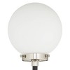 Pacific Coast Lighting Mid Century Modern 68" Tall Standing Floor Lamp Pole 3-Light Foot Switch Black Metal Living Room Bedroom Globe White Shade - 3 of 4