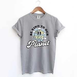 Simply Sage Market Women's Be Kind To Our Planet Short Sleeve Garment Dyed Tee - 1 of 2