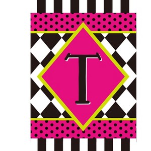 Briarwood Lane Everyday Garden Flag 12x18 For Outdoor Neon Checkerboard - T Garden Flag Flags For Outside - 1 of 4