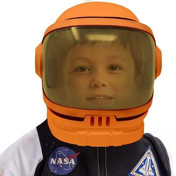 Syncfun Astronaut Space Helmet Child Costume Accessory for Kids with Movable Visor Orange Pretend Role Play Toy Set, Halloween Chritsmas Ideal Gift