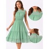 Allegra K Women's Sleeveless Smocked Waist Gilding Metallic Stars Chiffon Party Dress - 2 of 4