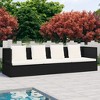 vidaXL Garden Bed Black, Cream White PE Rattan, Powder-Coated Steel - 2 of 4