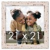 PosterPalooza | Square Shabby Chic White Picture Frame - UV Acrylic, Foam Board Backing, Hanging Hardware - 2 of 4
