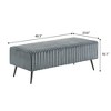 NicBex Upholstered Bench,48.3 inch Corduroy Ottoman with Metal Legs for Living Room,Entryway - 3 of 4
