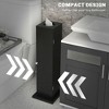 Resenkos Bathroom Cabinet,Small Toilet Paper Cabinet, Bathroom Corner Cabinet with Doors and Shelves for Paper Shampoo, Black - 4 of 4