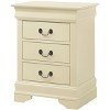 NicBex Elegant Nightstand with 3 Drawers Bedside Table with Metal Handles End Table for Bedroom, Living Room - 3 of 4
