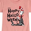 Girls' - Dr. Seuss - Cat in the Hat Happy Halloween Skeleton Cat Fitted Short Sleeve Graphic T-Shirt - 2 of 4