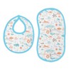 Bacati - Jungle Safari Aqua/Orange Muslin 4 pc Bibs/Burpies - 2 of 4