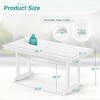 Arceso 66'' Outdoor Dining Table with Umbrella Hole, HDPS Patio Table - 2 of 4