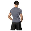 Anna-Kaci Active Men's Short Sleeve Compression Workout Shirt with Moisture-Wicking Fabric and Contrast Stitching - 3 of 4