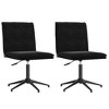 vidaXL Dining Chair Set of 2 Black Velvet (100% polyester), plywood, metal - 2 of 4