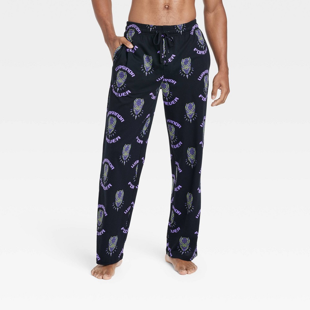 Men's Marvel Black Panther Wakanda Forever Pajama Pants - Black XL