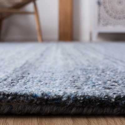 Gray and Blue Handmade Tufted Wool Area Rug