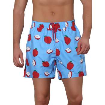 Lars Amadeus Men's Fruit Pattern Lightweight Beach Pool Summer Board Shorts