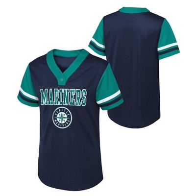 MLB Seattle Mariners Girls' Henley Team Jersey