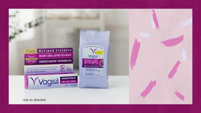Vagisil Maximum Strength Anti-Itch Medicated Feminine Intimate Wipes - 20ct, 2 of 9, play video