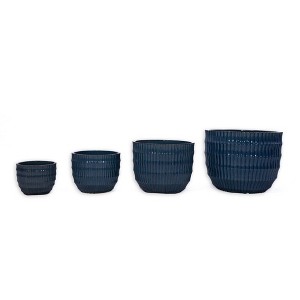 Wooakway 14" Dia Outdoor Indoor Ceramic Planter Pot Decorative Planter with Drainage Hole Patio Flower Pot - 1 of 4