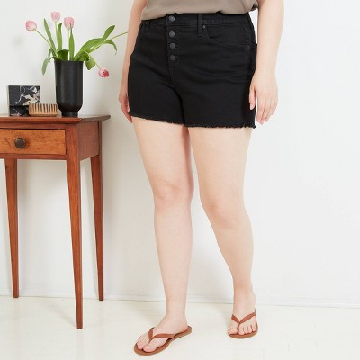 target plus size jean shorts