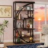 Gulches Industrial Bookshelf Bookcase, 8 Open Storage Shelves for Living Room Organization - 2 of 4