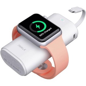 iWALK Portable Charger for iWatch 9000mAh Power Bank with Built in Cable Compatible With iPhone14/13/12/12/11/X & Apple Watch Series 8/7/6/Se/5/4/3/2 - 1 of 4
