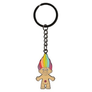 Culturefly LLC Trolls Rainbow Hair Troll Enamel Charm Keychain - 1 of 4