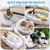 71"Gray Best Human Sized Dog Bed Pet And Human Friendly Pet Beds Lazy Sofa,Washable Faux Fur Giant Human Dog Bed For People Doze Off-Cuddlewood - 2 of 4