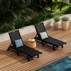 WestinTrends Poly Reclining Outdoor Patio Chaise Lounge Chair Adjustable (Set of 2) - 2 of 4