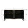 CuisinSmart 60'' Sideboard Buffet Cabinet, Vintage Wooden Sideboard Storage Cabinet with 4 Doors&Adjustable Shelf, Accent Cabinet for Living Room - 2 of 4