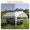 10x20FT Heavy-Duty Carport Canopy – Galvanized Steel Frame, Waterproof & UV-Resistant (White/Grey/Yellow) - 3 of 4