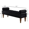 Kumasinova 51.5" Velvet End of Bed Bench with Tufted Button,Luxury Entryway Bench with Wooden Legs,Ottoman Bench&Foot Rest for Bedroom,Living Room - 2 of 4